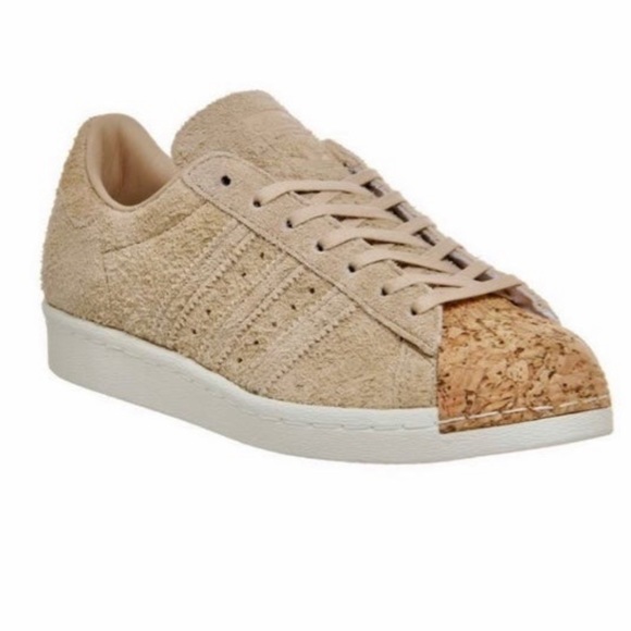 Adidas RETRO SUPERSTAR SHELLTOES | TAN SUEDE W/ CORK SHELL TOES (dead stock) - Picture 5 of 11